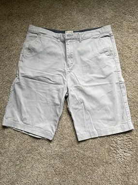 Men's JACHS Light Gray Cotton Chino Shorts size 36